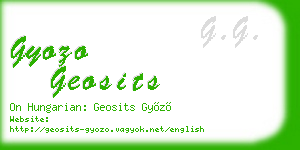 gyozo geosits business card