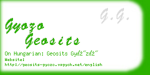 gyozo geosits business card